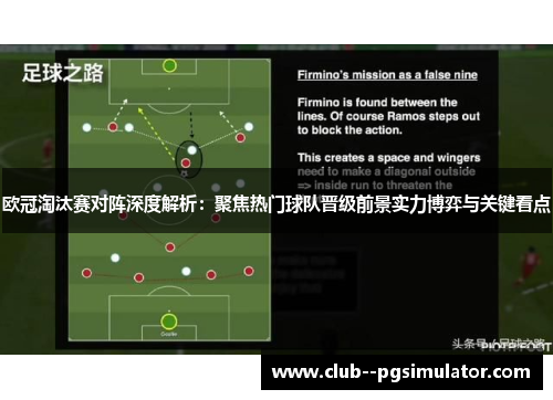 欧冠淘汰赛对阵深度解析：聚焦热门球队晋级前景实力博弈与关键看点